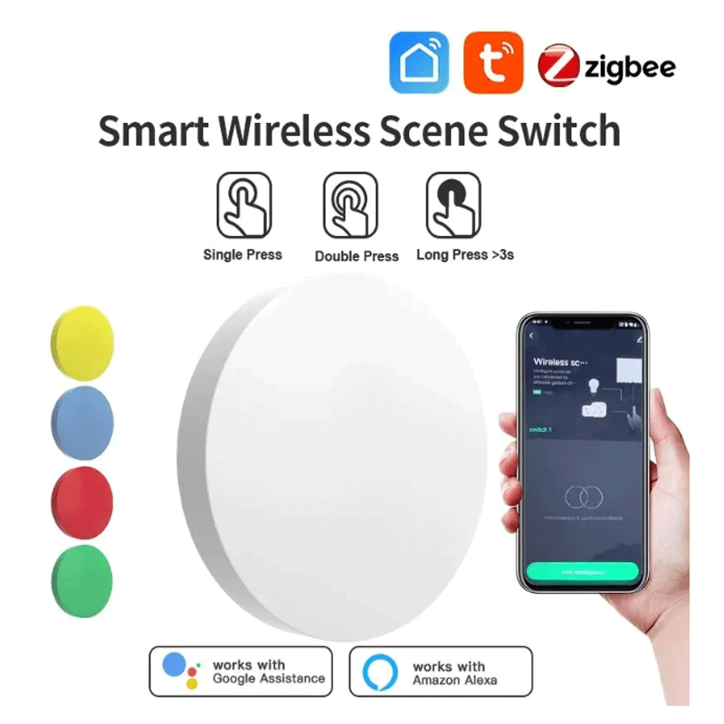 Smart Home Voice Control - Tuya ZigBee Smart Wireless Button Scene