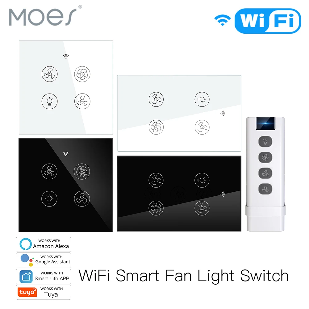 Smart Home Ventilation - WiFi Mới RF Thông Minh Quạt