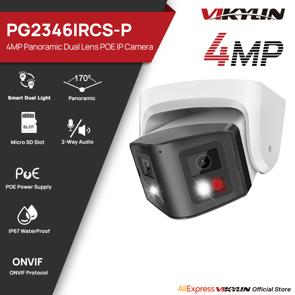 Smart Home Nas - Vikylin 4MP Panoramic Smart Dual Light