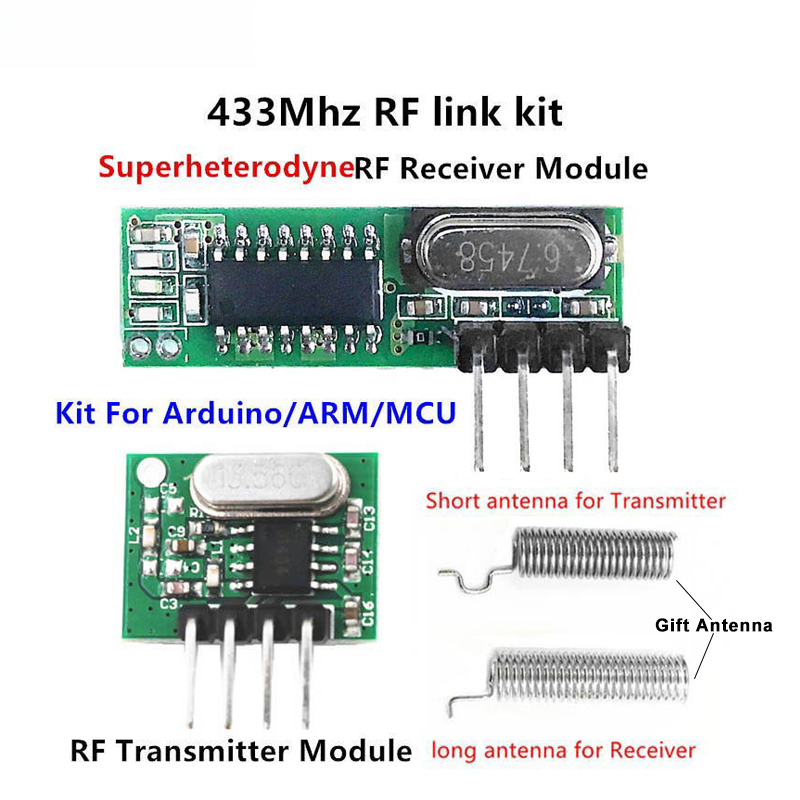 Smart Home Arduino Uno - Superheterodyne RF Transceiver Module 433MHz For