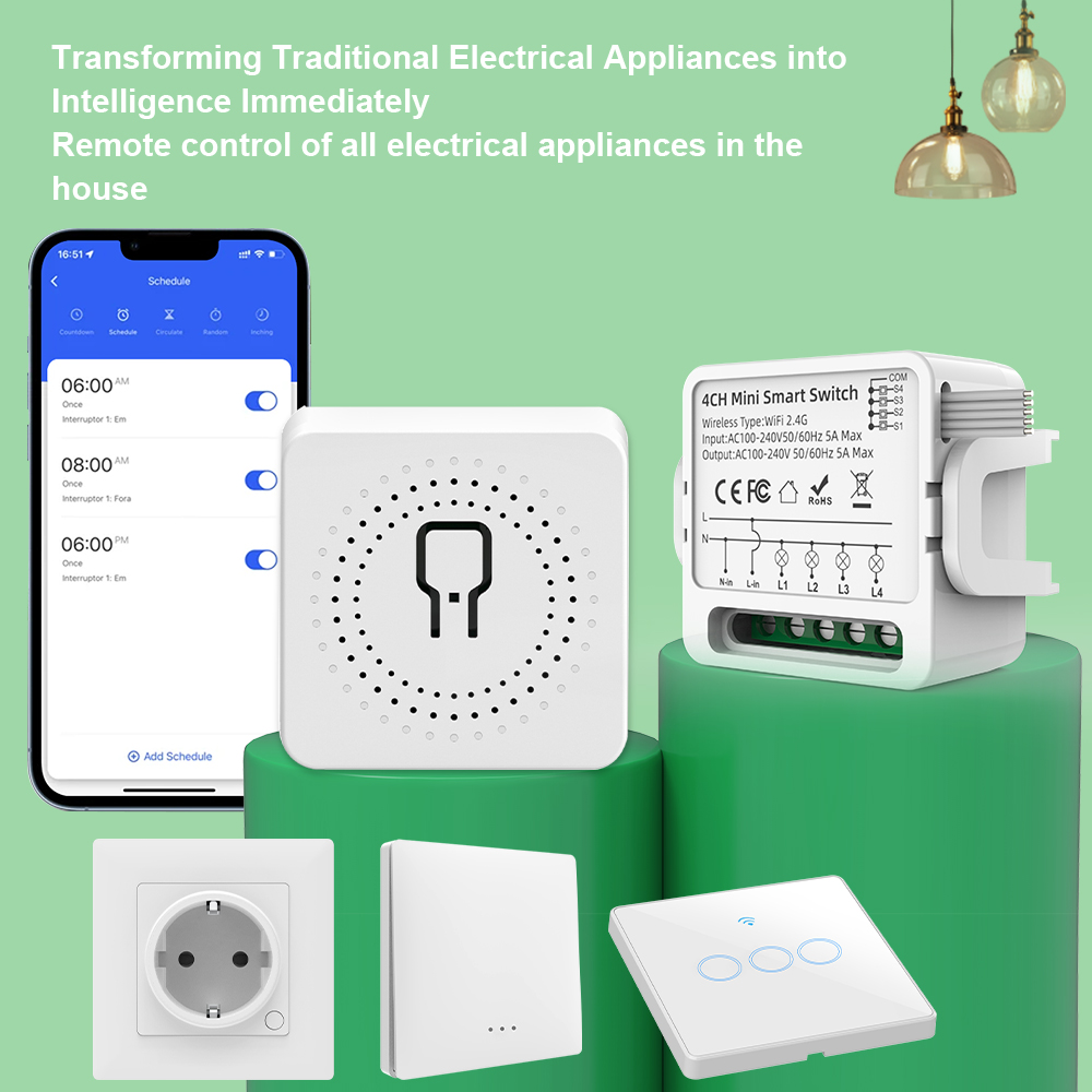 Tuya WiFi Smart Switch 1/2/3/4 - đánh giá và giá Smart Home Voice Control