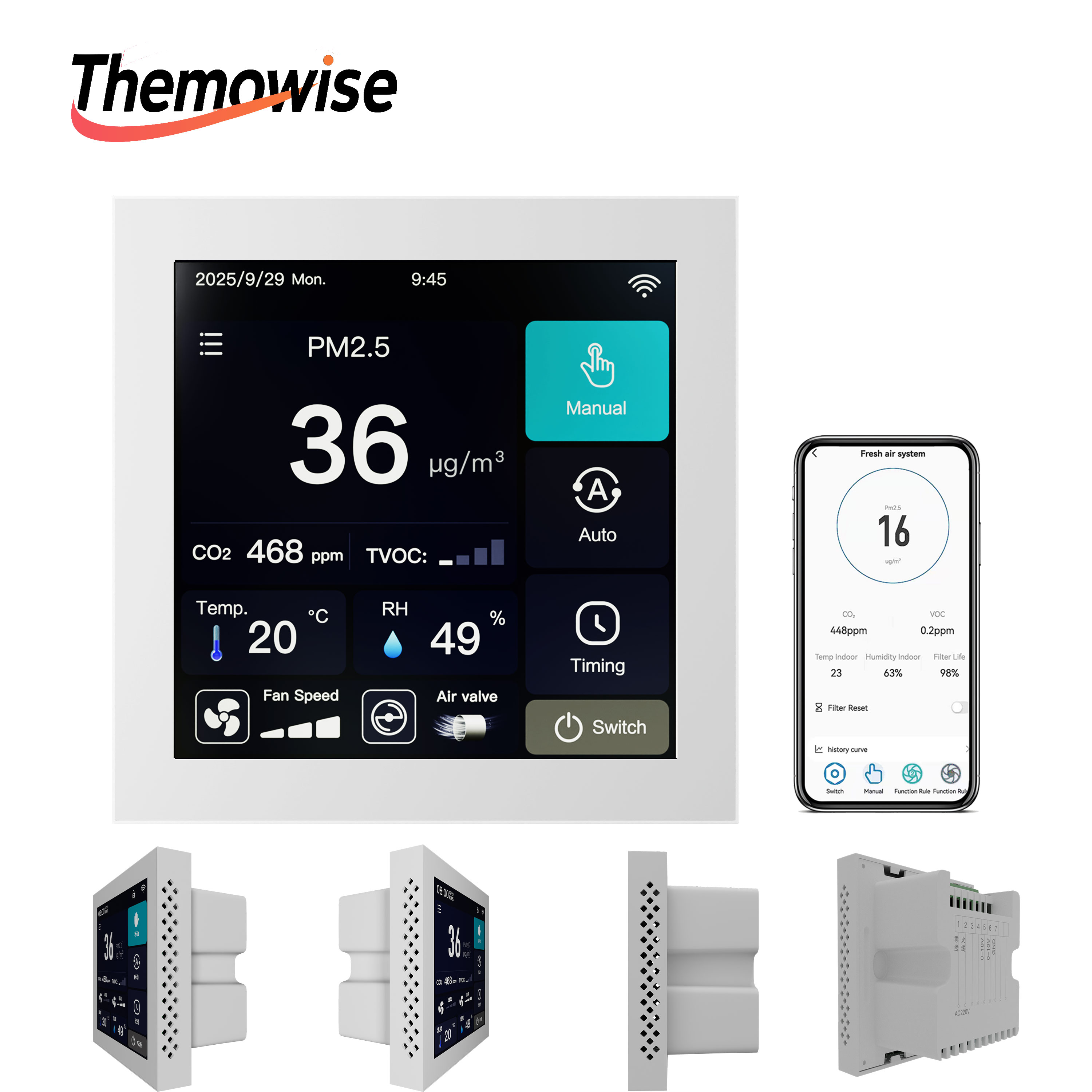 WIFI Home Smart Air Quality Ma - đánh giá và giá Smart Home Ventilation