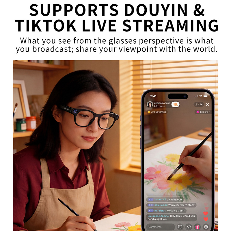 Lenovo AI Smart Glasses 8MP HD - đánh giá và giá Smart Home Ai