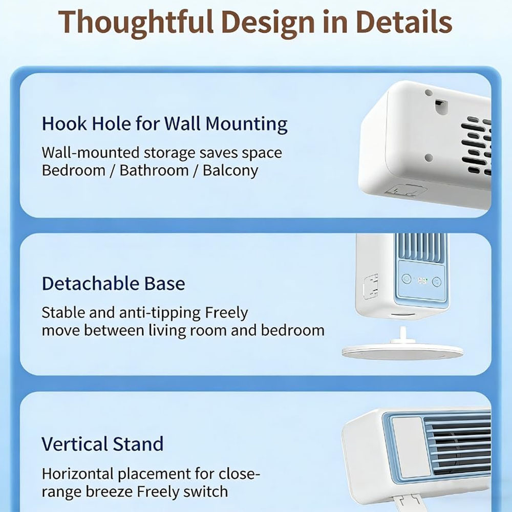 3600mAh USB Rechargeable Tower - đánh giá và giá Smart Home Ventilation