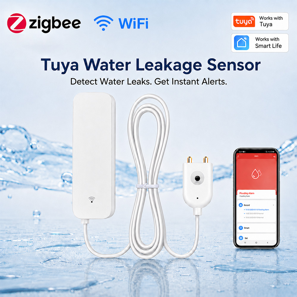 ZigBee WiFi Water Leak Sensor  - đánh giá và giá Smart Home Blog