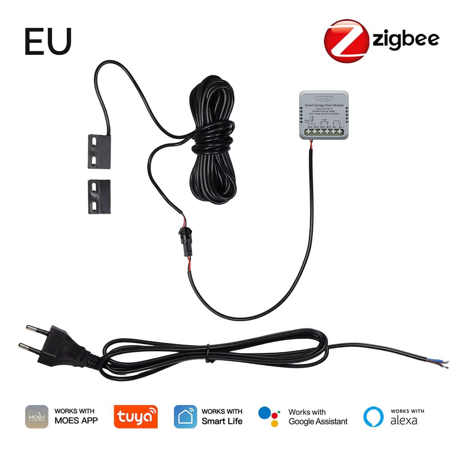 MOES Zigbee Garage Door Contro - đánh giá và giá Smart Home Voice Control