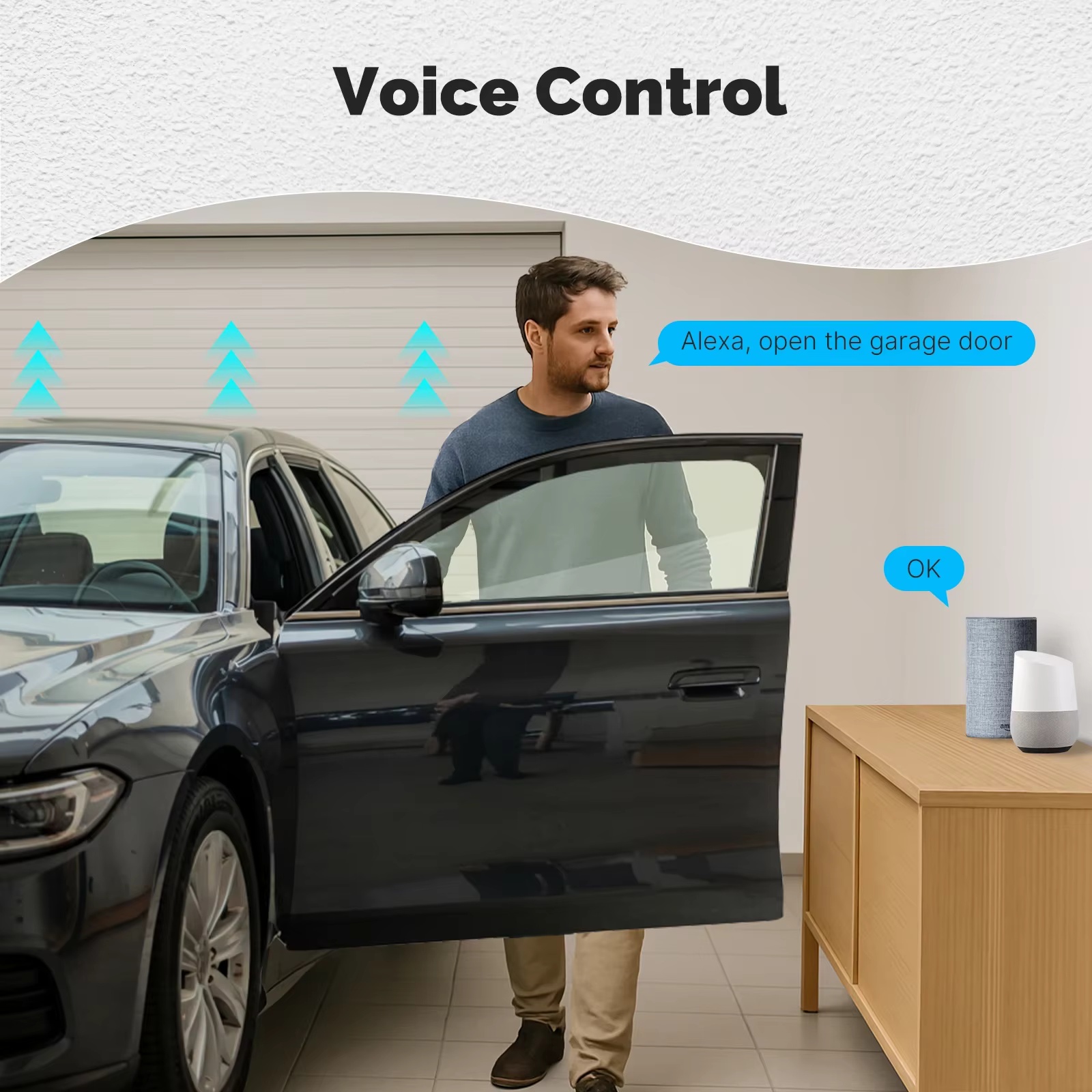 MOES Zigbee Garage Door Contro - đánh giá và giá Smart Home Voice Control